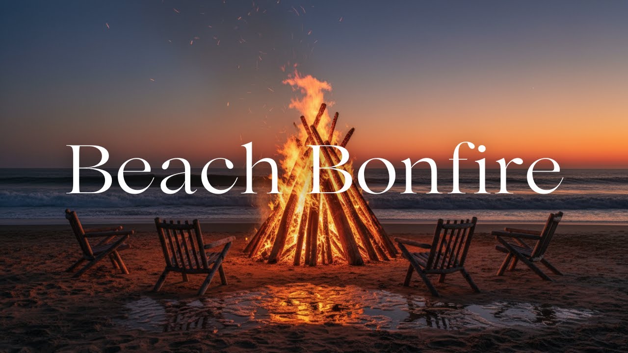 Bonfire After Dark | Hypnotic Deep House & Techno by the Ocean (2 Hours)