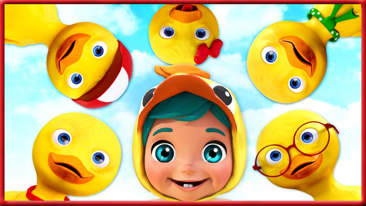 Fünf kleine Enten schwimmen | Kinderreime für Kinder | Super Luca Deutsch #kinderlieder