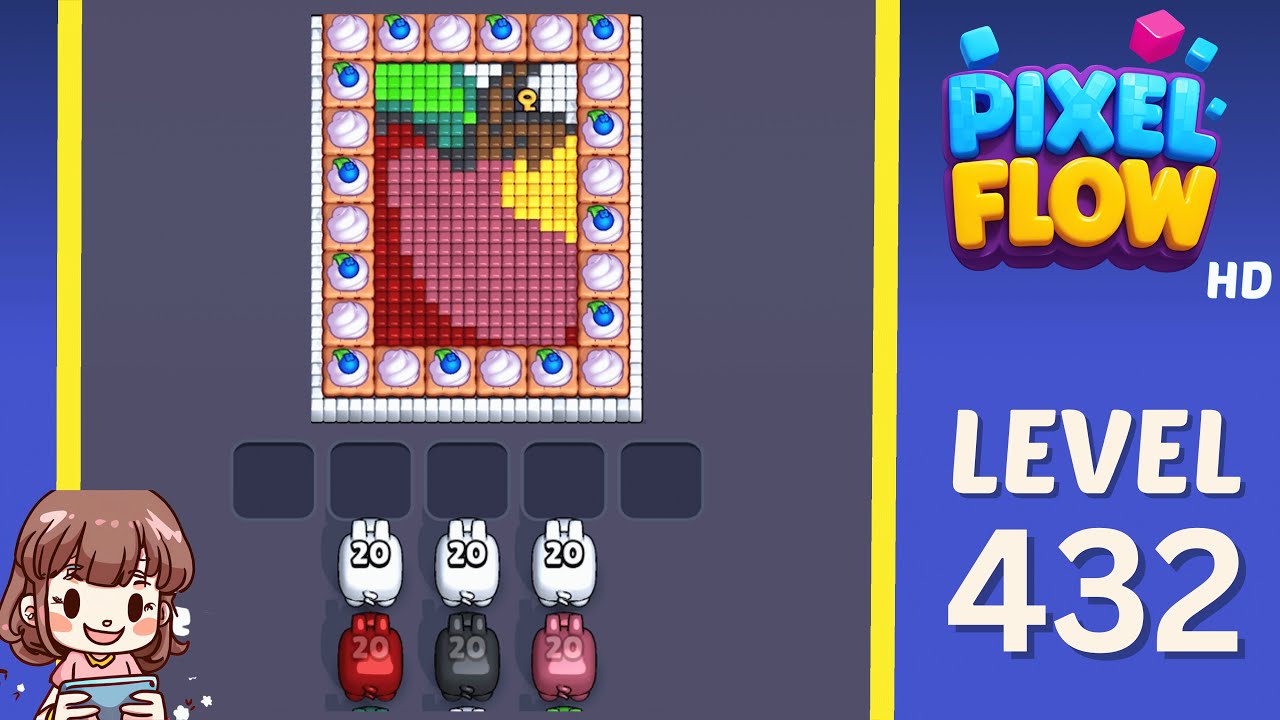 Pixel Flow Level 432 Solution Walkthrough