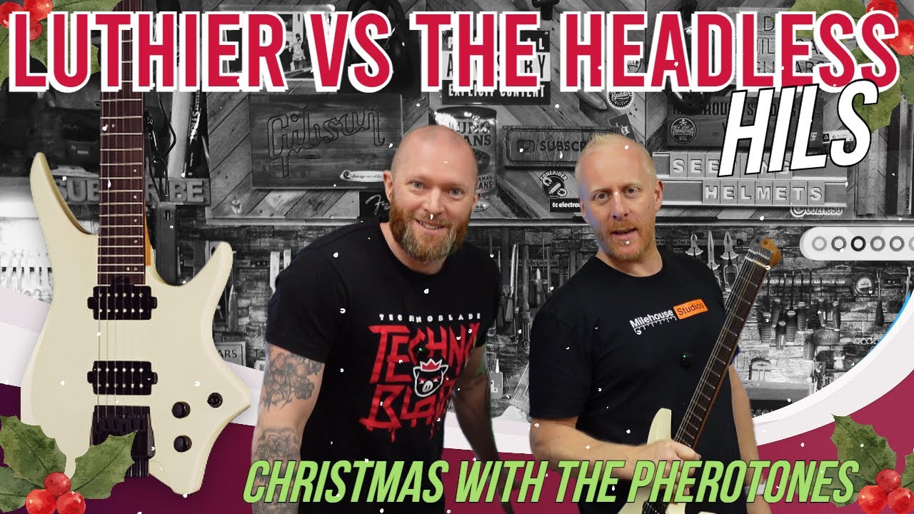 2 Idiots Fondle a Hils Next HN3 Ivory Headless Guitar
