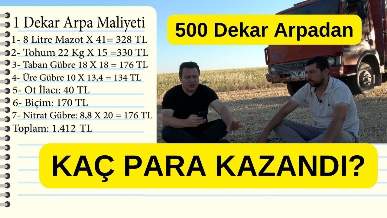 BU SENE &Ccedil;İFT&Ccedil;İ ARPA BUĞDAYDAN NE KADAR KAZANDI ? | TARIMCAN