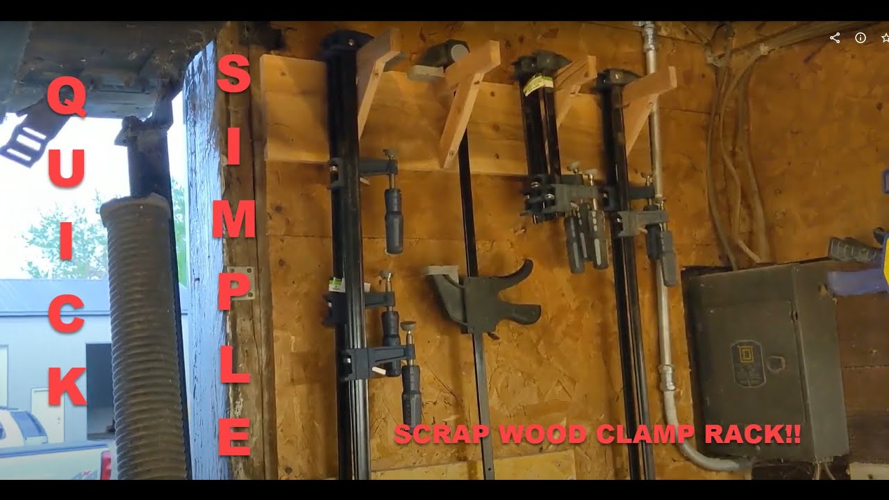 Simple Quick Clamp Rack Scrap Wood Project