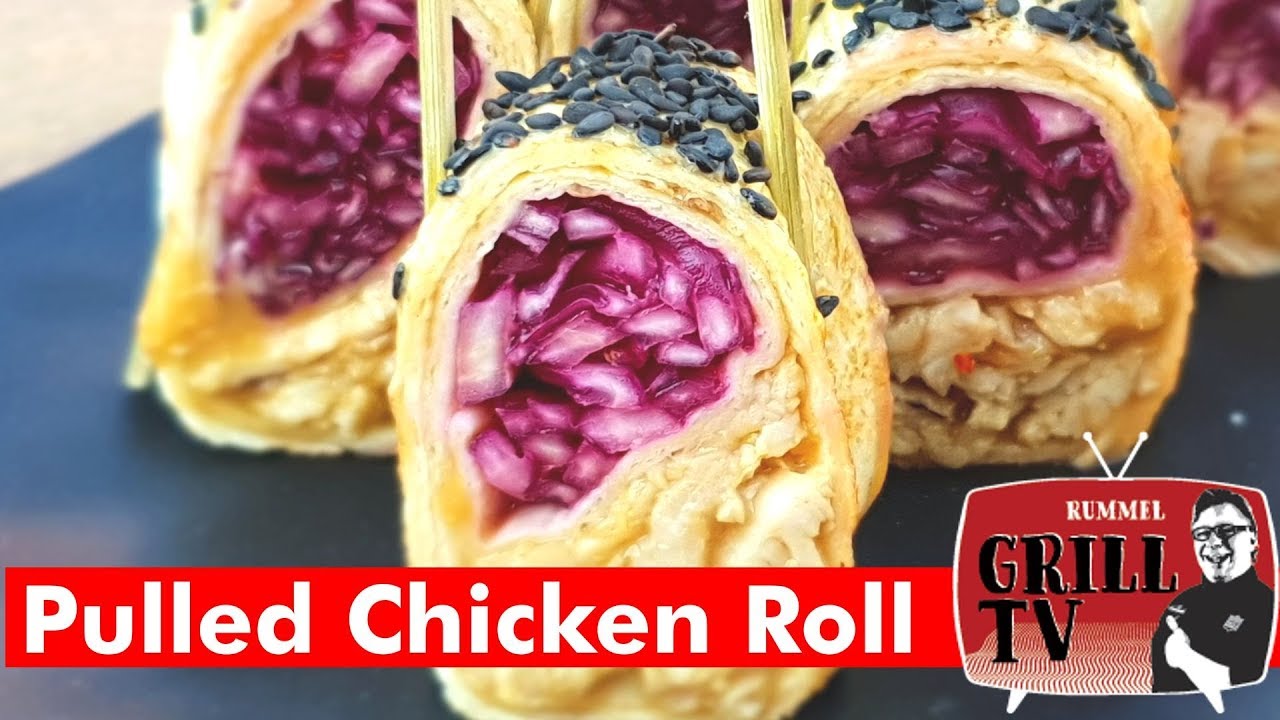 Pulled Chicken Roll - Best Starter--- Rummel Grill TV #rummelgrilltv UT: Eng, Deu