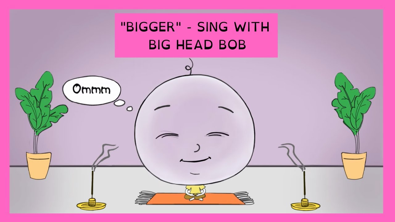 Bigger (The Big Head Bob Song) by Kaylie Foster | Sing Along Lyric Video