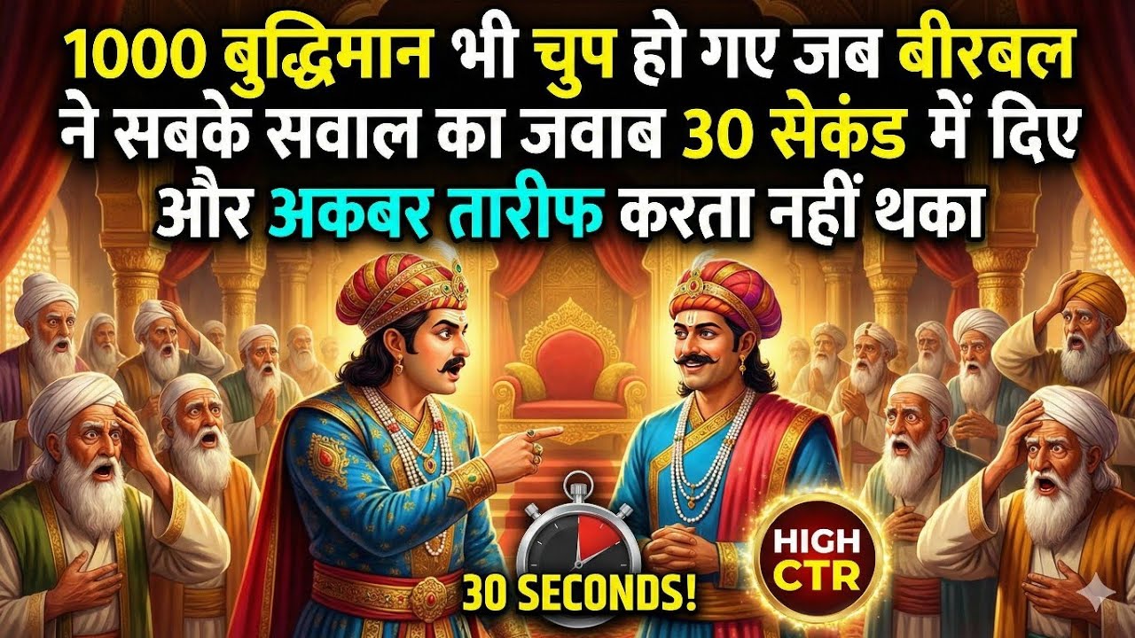 बुद्धिमान भी चुप रह गए बीरबल के जवाब सुनकर l akbar birbal hindi kahani l new story