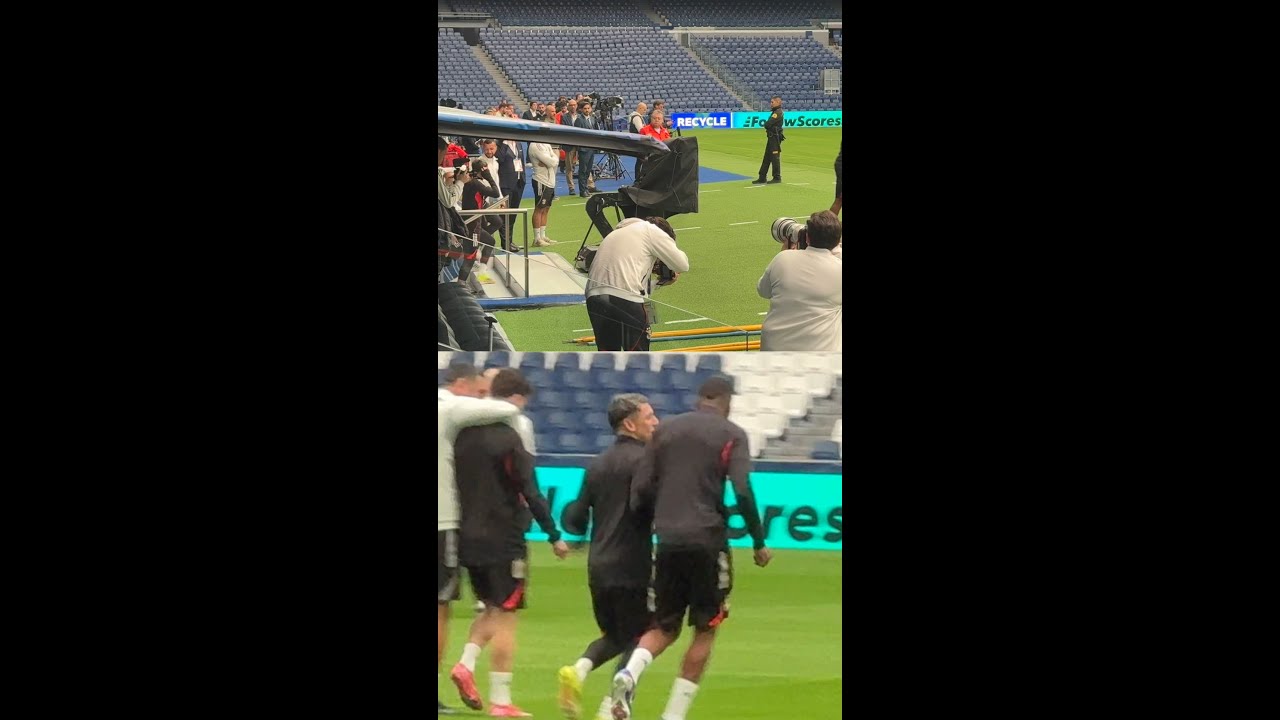PRESTIANNI salta al c&eacute;sped del BERNAB&Eacute;U para entrenar | REAL MADRID - BENFICA CHAMPIONS