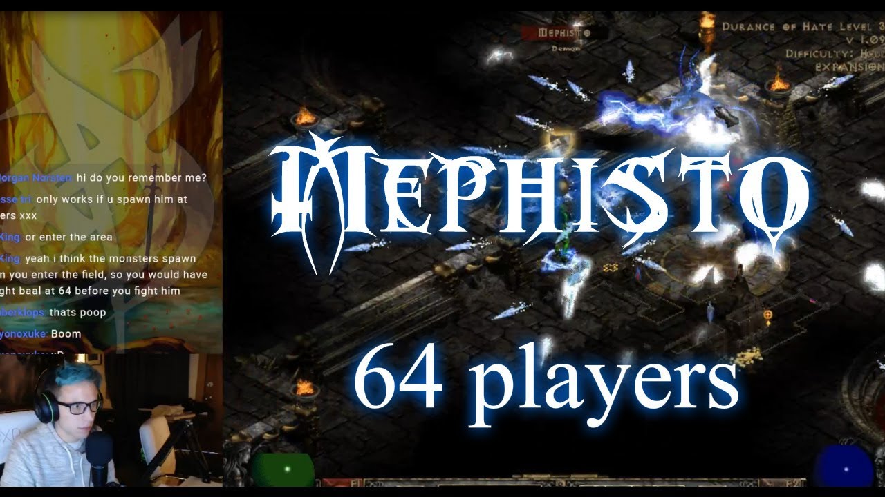 Mephisto 64 Player Difficulty Boss Fight - Diablo 2 - Xtimus