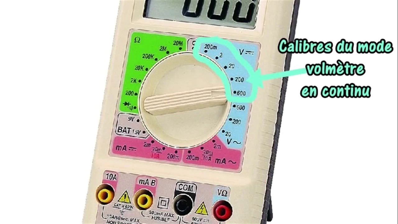 Les calibres du voltmètre / Niveau 4ème