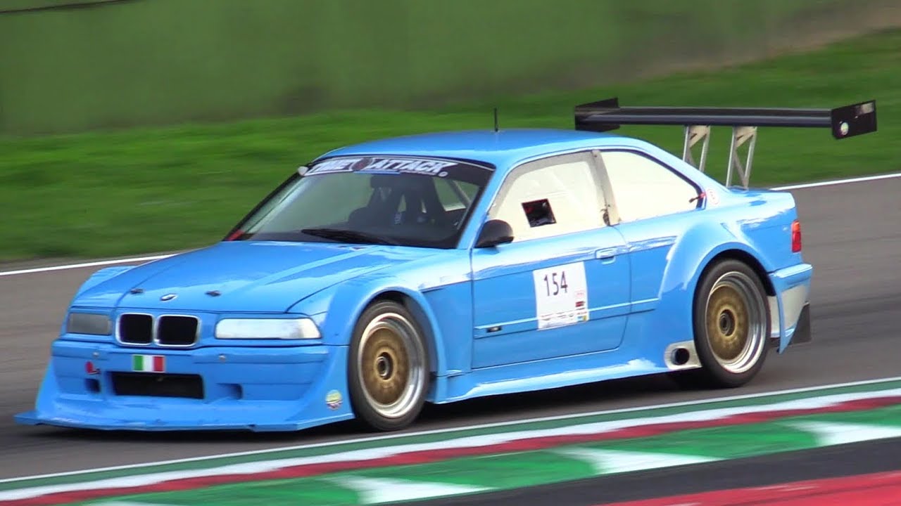 BMW M3 E36 GTR race car - On board & pure engine sound on Imola racetrack