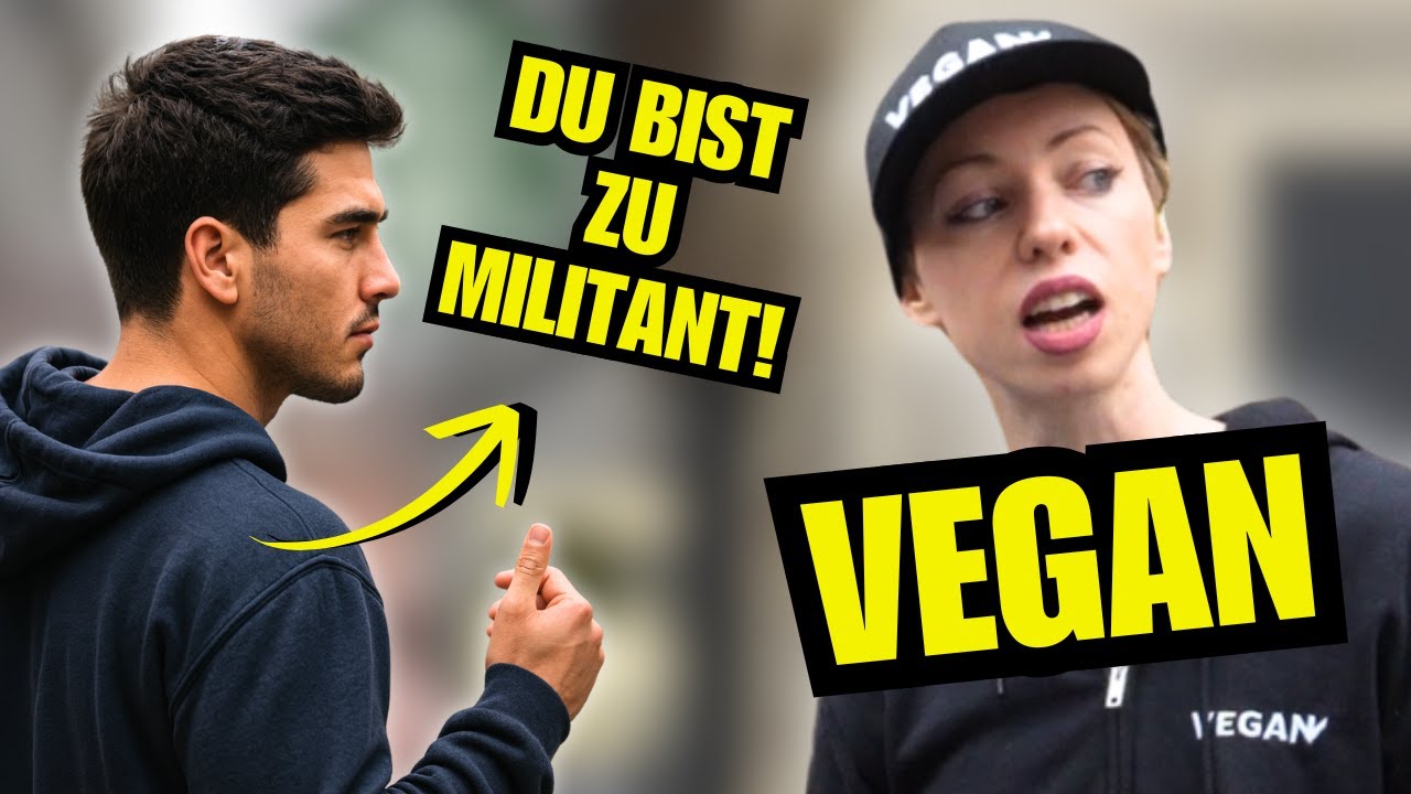 Kritiker konfrontiert MILITANTE VEGANERIN (Er kommt ins Gr&uuml;beln... 🤔)