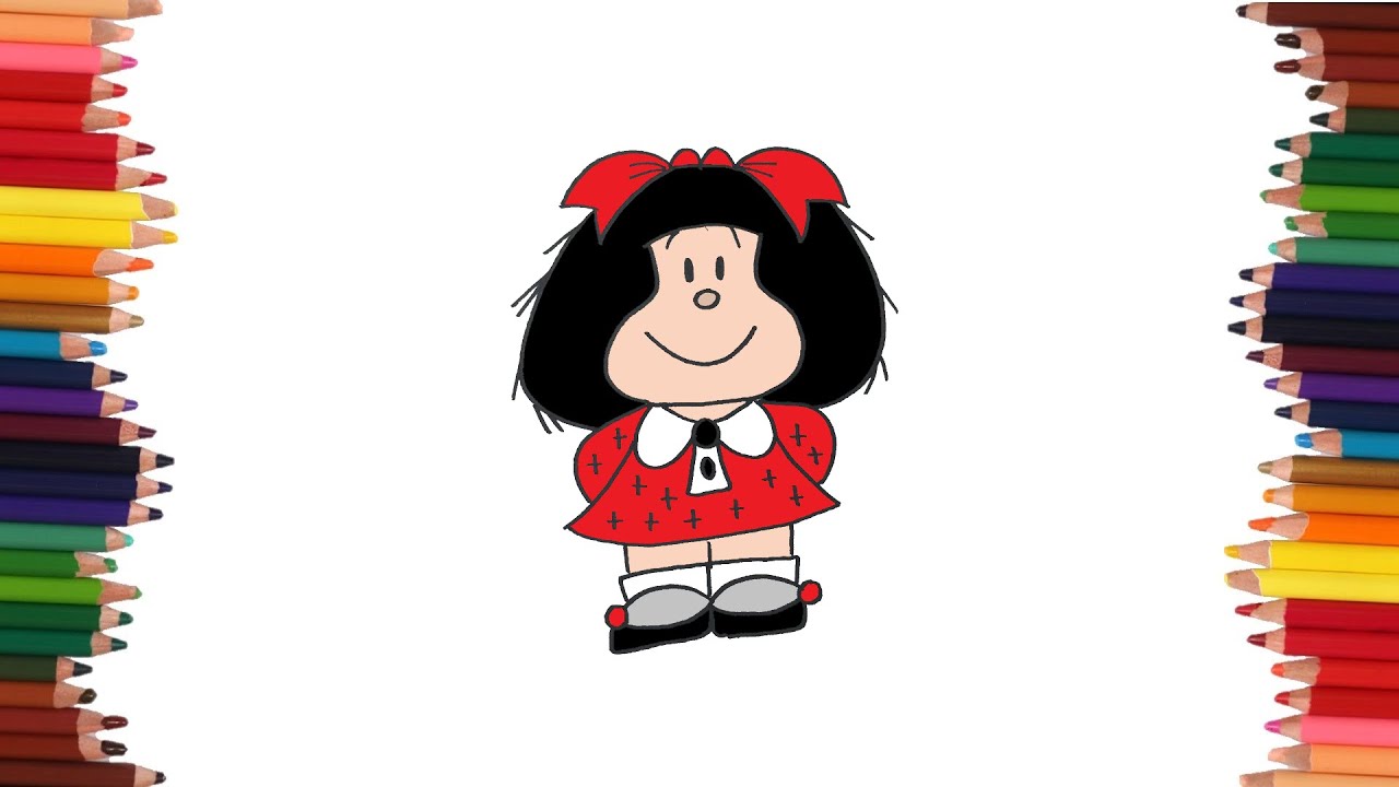 como dibujar a mafalda | Dibujos faciles