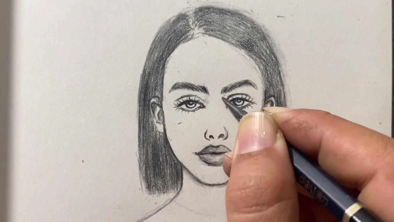 How to Draw a Girl Face with Pencil