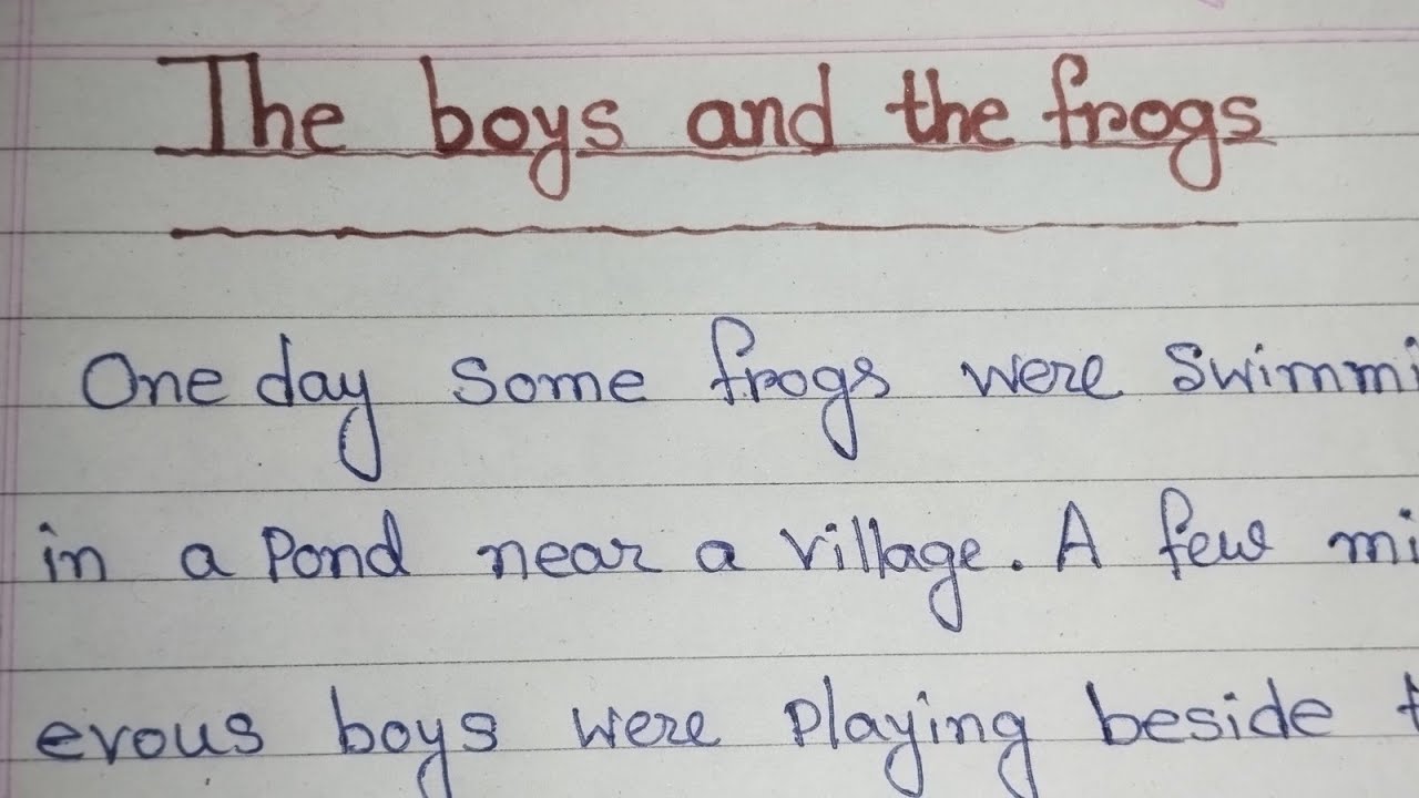 The boys and the frogs// English story writing