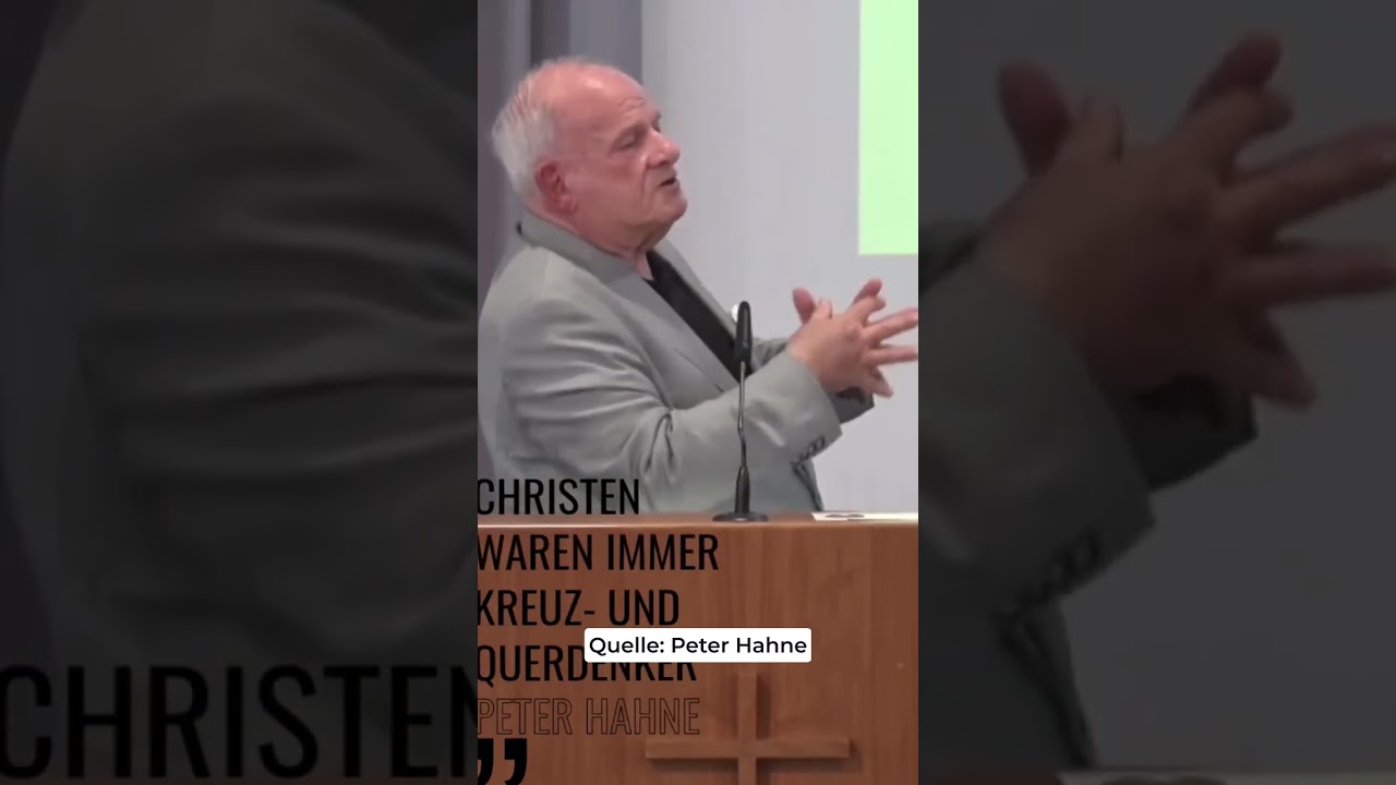 Christen waren immer Kreuz & Querdenker   Peter Hahne 