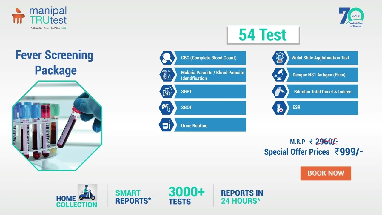 Fever Profile Test | Fever Panel Blood Test at Best Price - Manipal TRutest