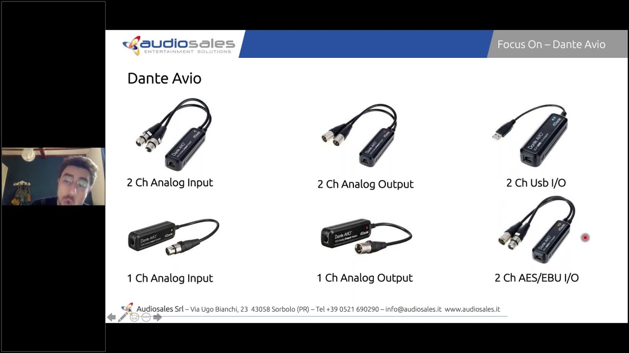 Focus On  - Audinate. Utilizzo dei device Dante AVIO e Dante Virtual Soundcard