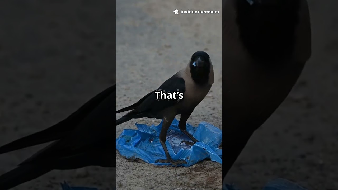 Crows:The Brainy Birds of the World! #shorts #shortvideo