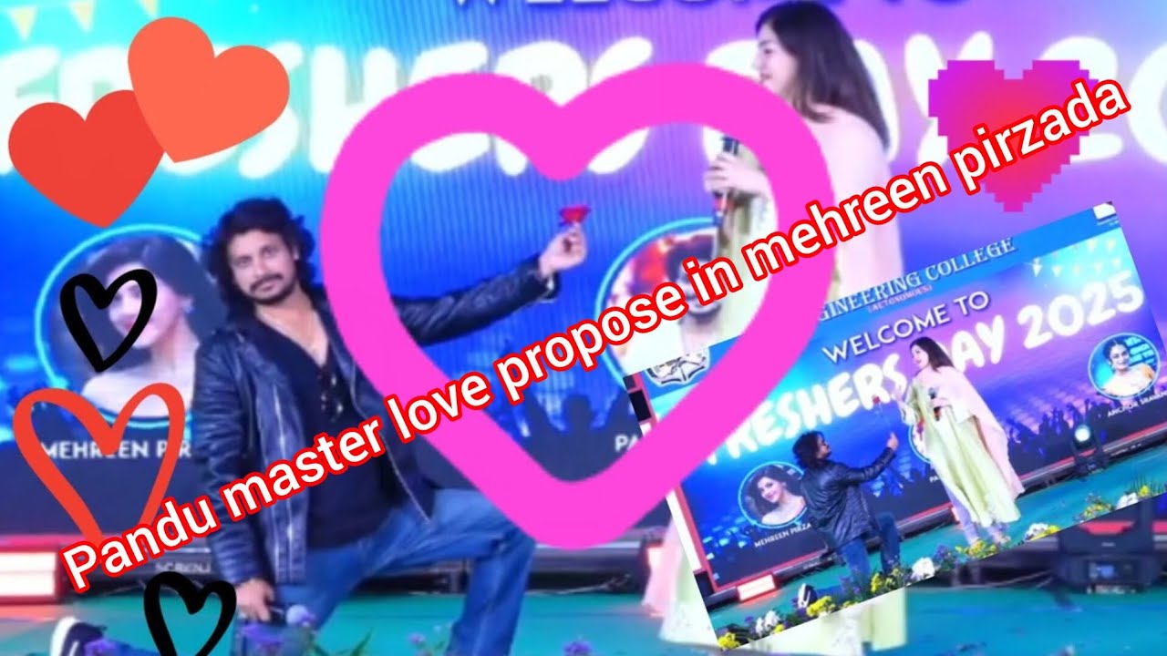 Dhee pandu master love propose mehreen pirzada