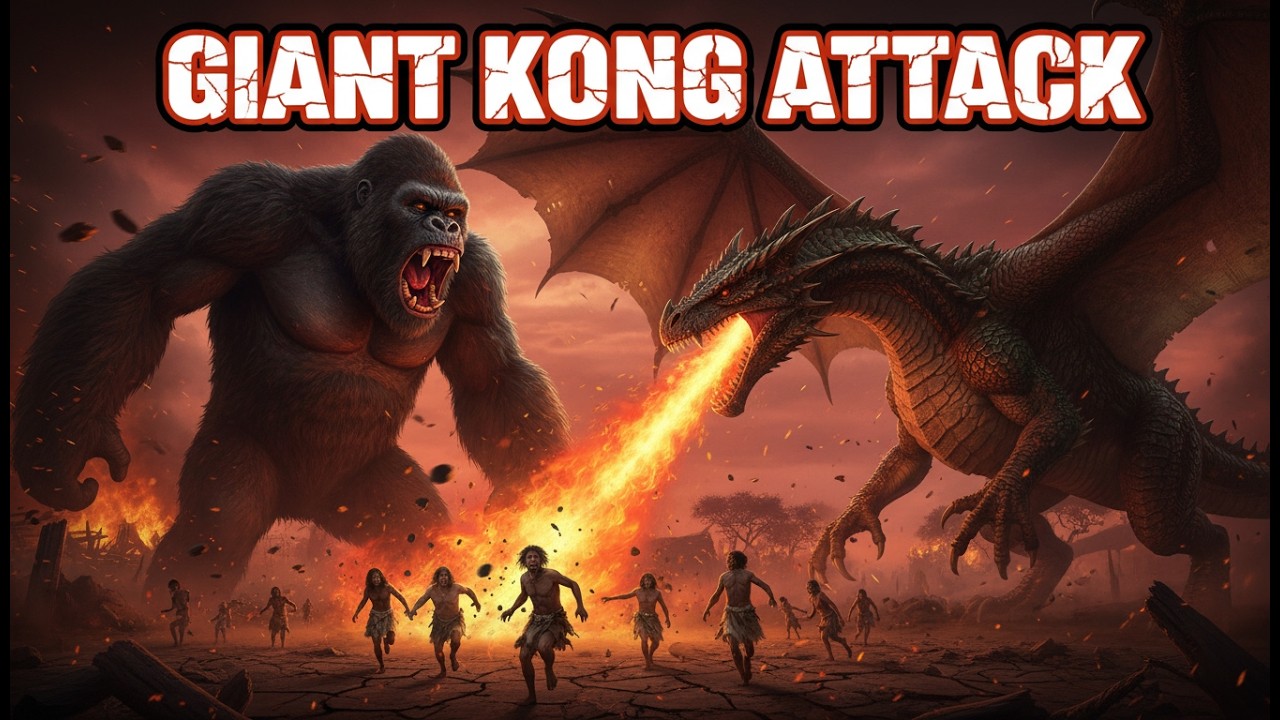 Life 2.2 Million Years Ago | Giant Kong and Dragon Attack Prehistoric Humans