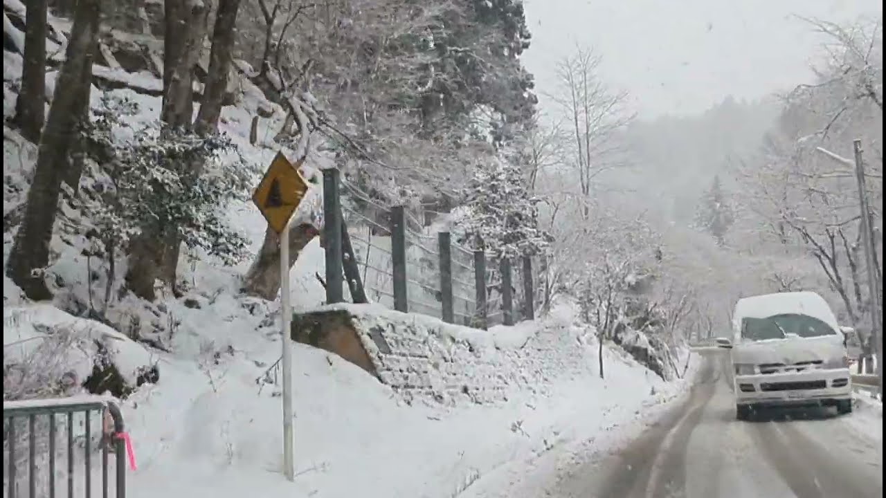 【雪の京都】貴船神社 一の鳥居～貴船神社付近まで Kyotp Japan snow drive 230127