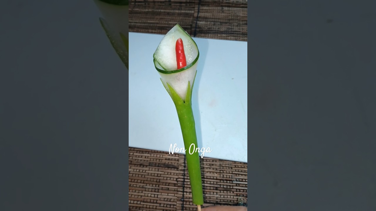 Garnish Timun Super Simpel #shortvideo #diy #garnishing #garnish #garnishtimun