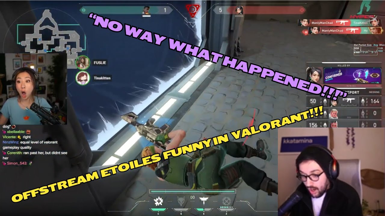 Offstream Etoiles hilarious moment in Valorant Fuslie POV