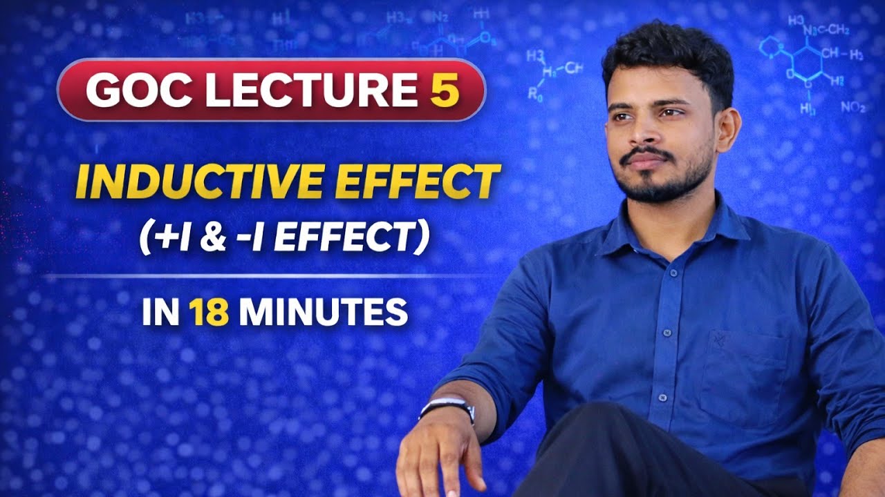 Goc lecture 5 | inductive effect (-I)| tricks & tips|for boards,NEET & JEE | subscribe like & share.