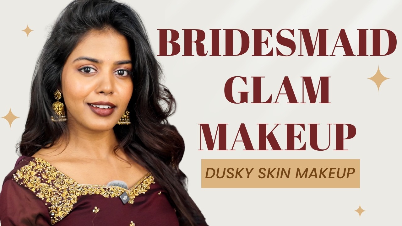 தமிழில்-Reception Glam Lehenga Makeup Look ✨ | Brown Skin Friendly | Soft Glam Tutorial | HARINI SI