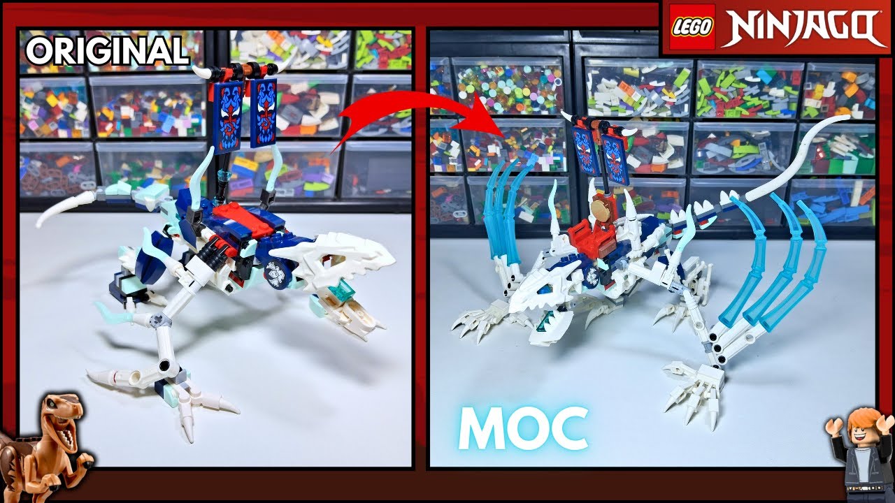 ¡LEGO NINJAGO DRAGON ESQUELETO FANTASMA MOC! -  LEGO Ninjago: Lloyd’s Jet Mech set(71845) MOC