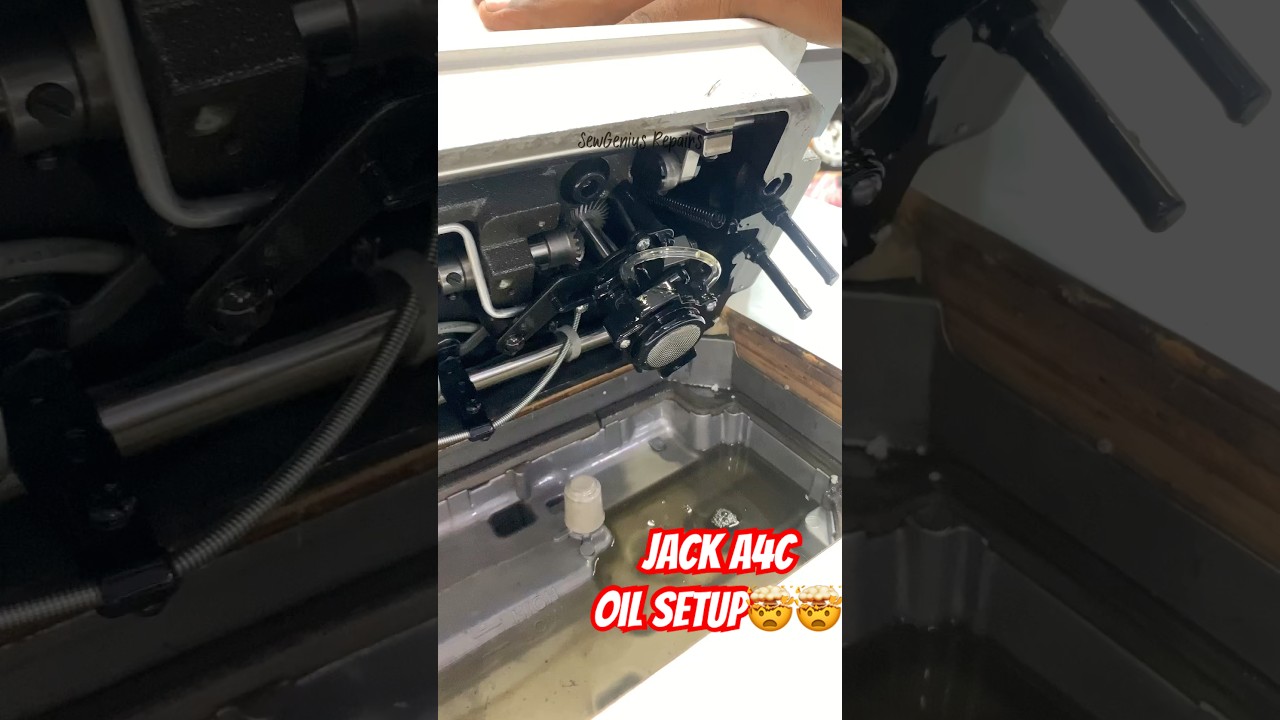 Jack A4c Oil Setup🤯 #jacka4c #jacksewingmachine #jackf5 #industrialsewingmachine #tailoringtools