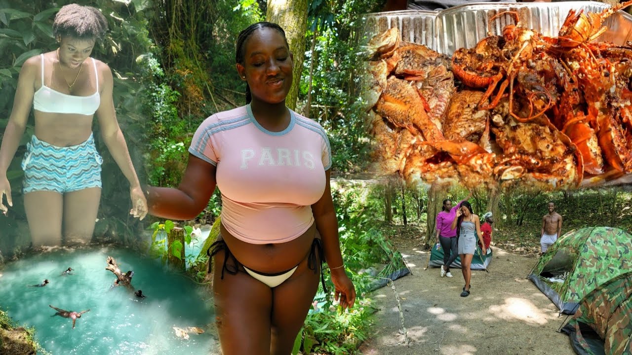 2Days 1Night Camping in The Jungle of Jamaica🇯🇲 | Must Watch | Outdoor Cooking n Swimming 