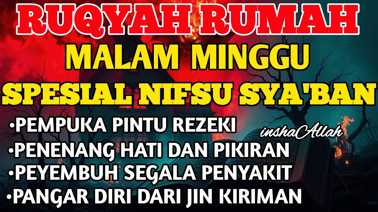 RUQYAH MALAM MINGGU BULAN NIFSU SYA'BAN USIR JIN & STAN DRI RUMAH DENGAN AYAT PENYEMBUH BY ALAA AQEL