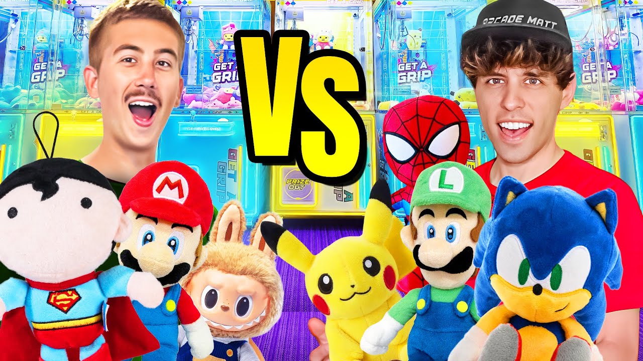 I VS My Camera Guy At Claw Machines & THIS HAPPENED...
