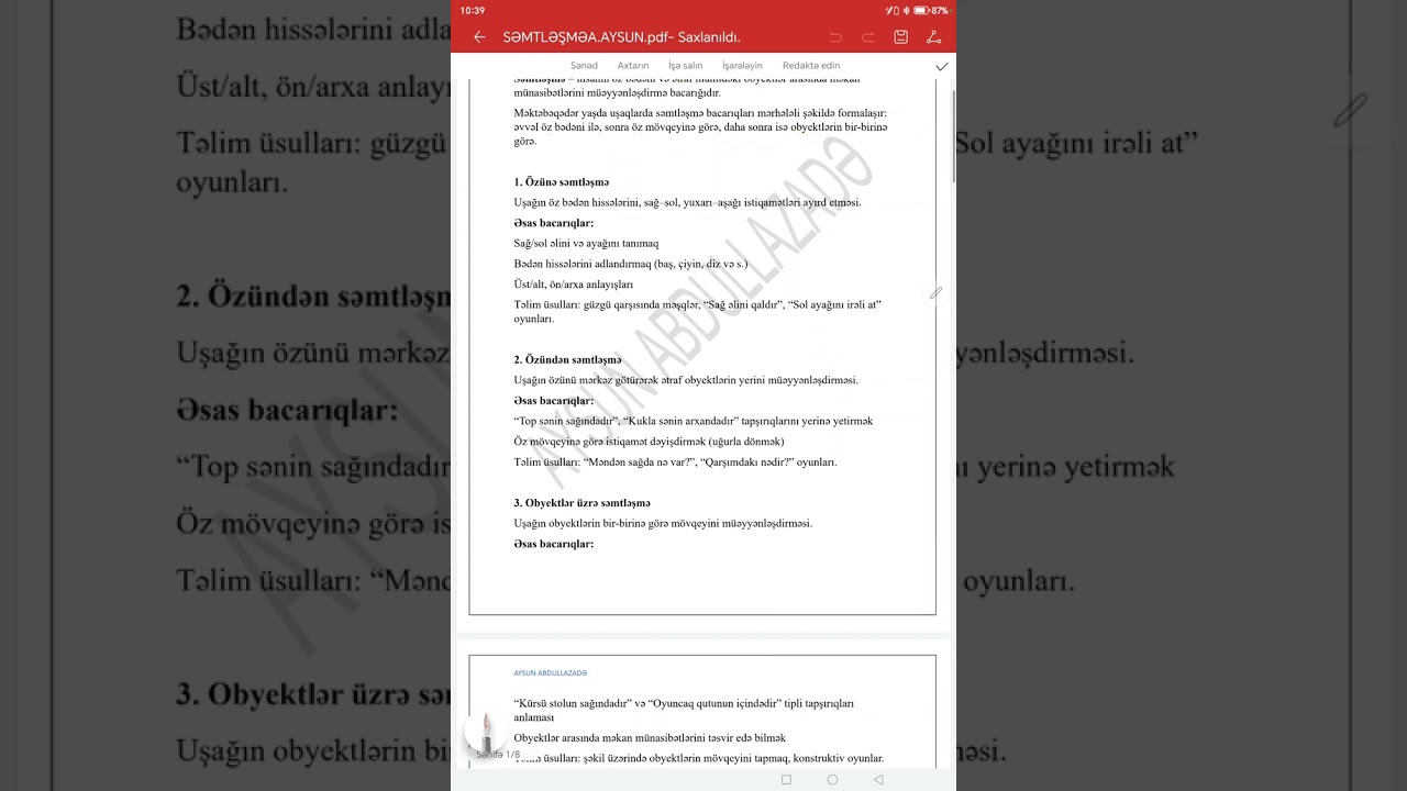 Səmtləşmə Aysun Abdullazadə 