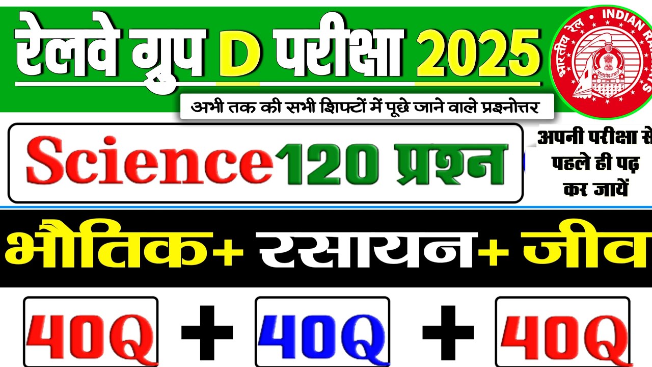 RRB GROUP D 2026 || RRB GROUP D MOCK TEST || GROUP D SCIENCE CLASS || RRB GROUP D PAPER ANALYSIS