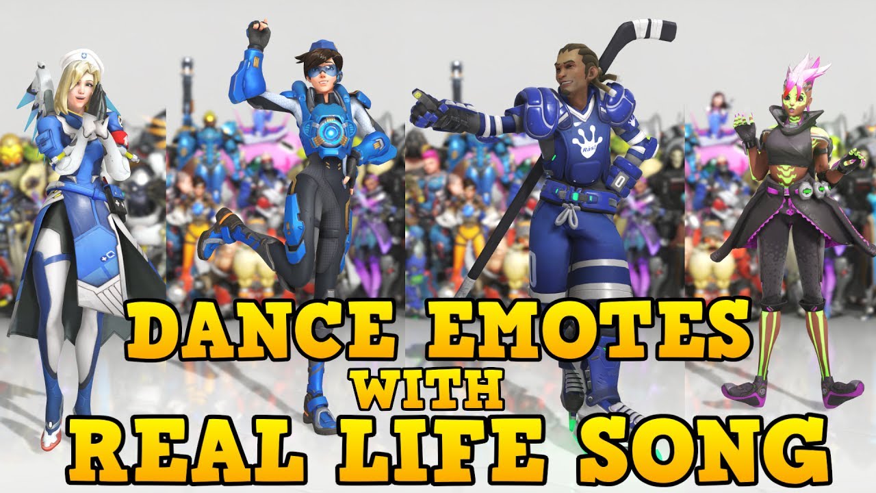 ❤ ALL 2017 DANCE EMOTES WITH SONGS THAT SYNCED (Mostly) | Overwatch: Anniversary ❤