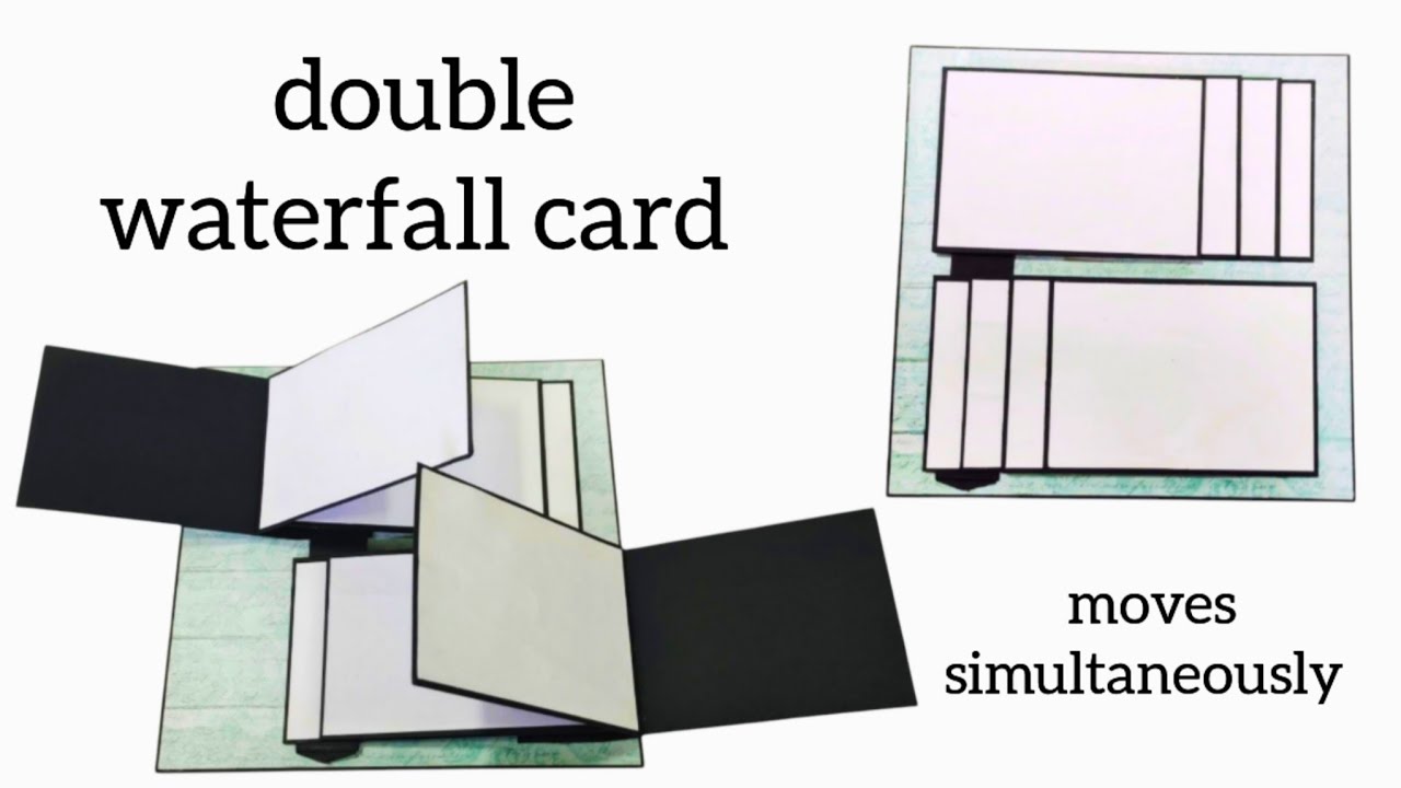 Double waterfall card tutorial | waterfall card for Scrapbook | DIY scrapbook page idea