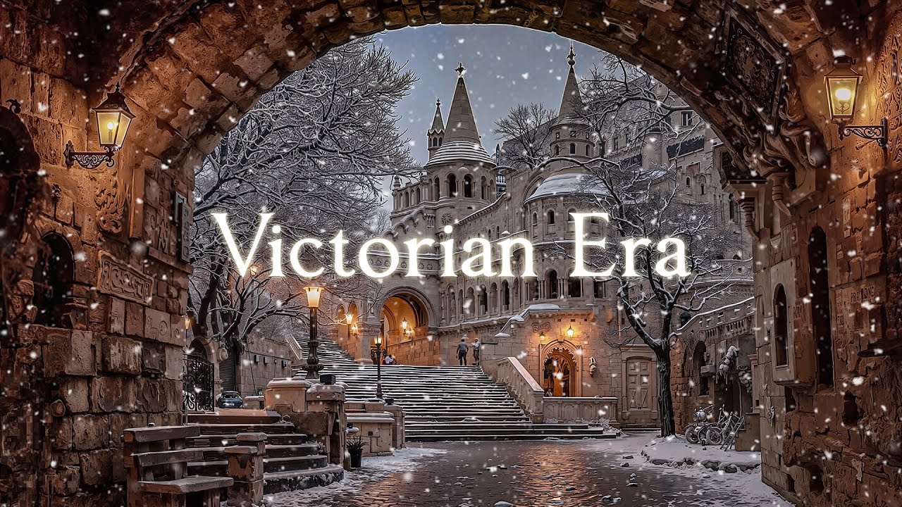 Melancholic Winter Castle at Victorian Era | Dark Academia Piano & Violin | Snow Ambience