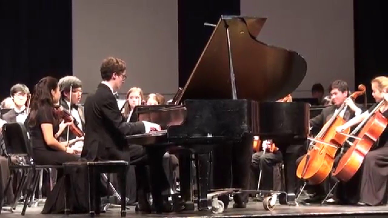 Nathan Godin plays Rachmaninoff Piano Concerto 2 - Providence High School Orchestra