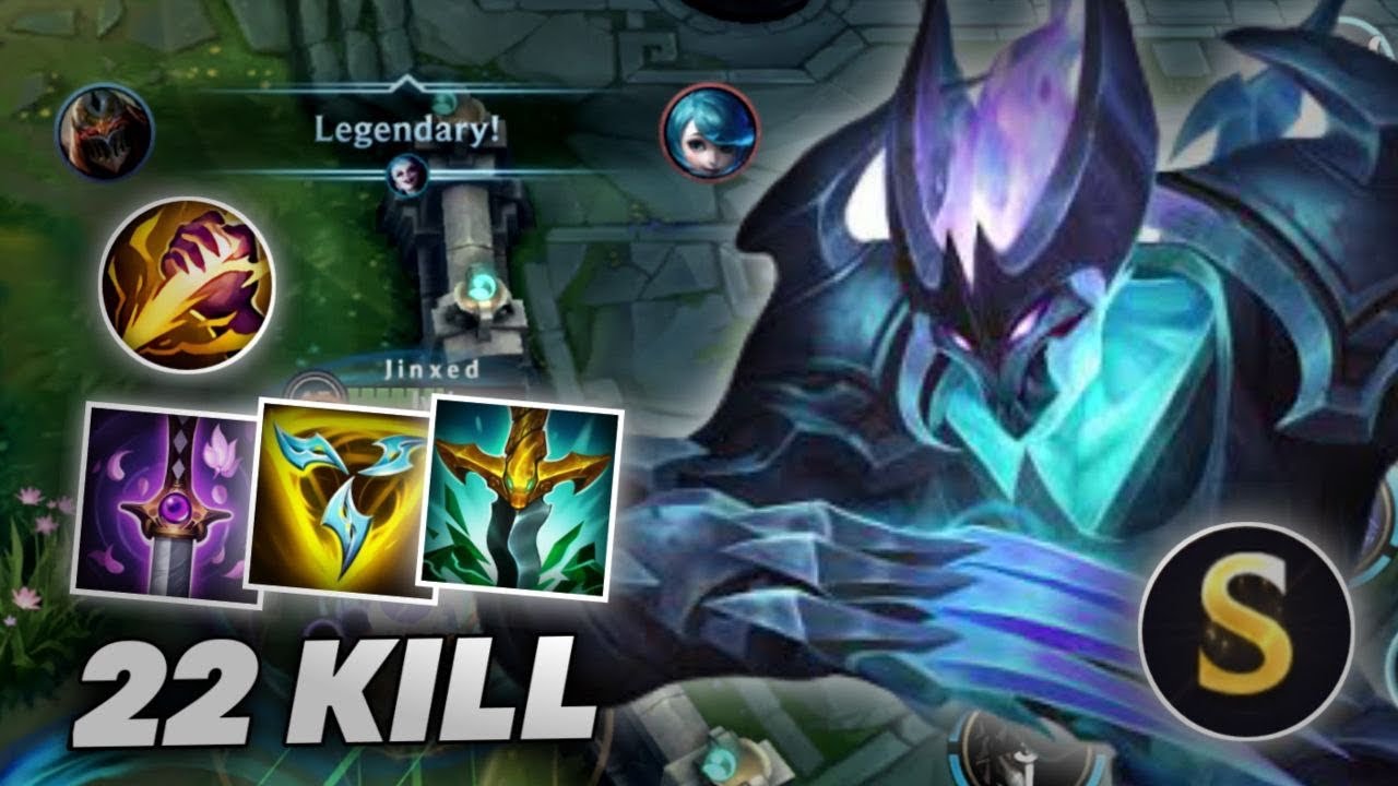 WILD RIFT ZED JUNGLE LANE GAMEPLAY ( 22 KILL ) SEASON 13