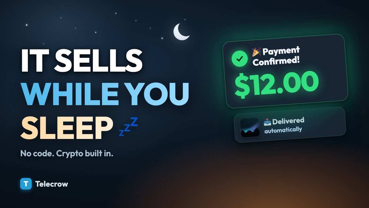 She Made Her First Sale While Sleeping &mdash; Telegram Store, No Code, Crypto | FIRST LIGHT