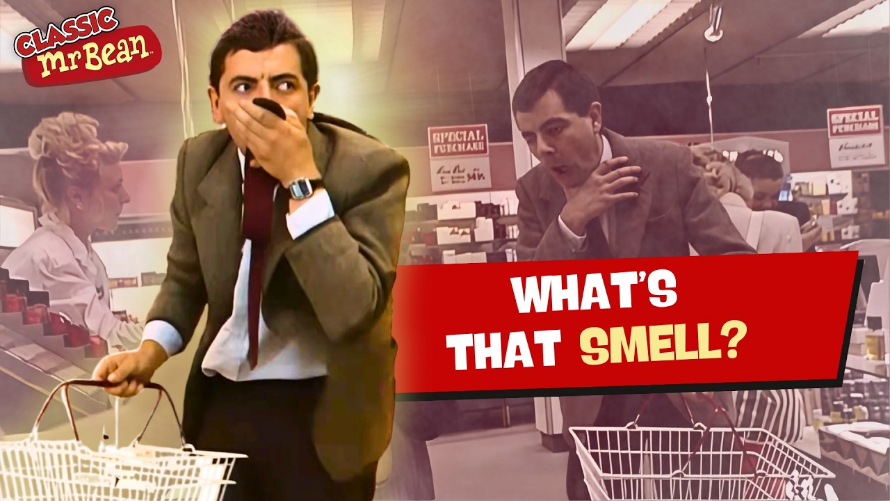 Mr Bean Chokes on Perfume Stand! | Classic Mr Bean