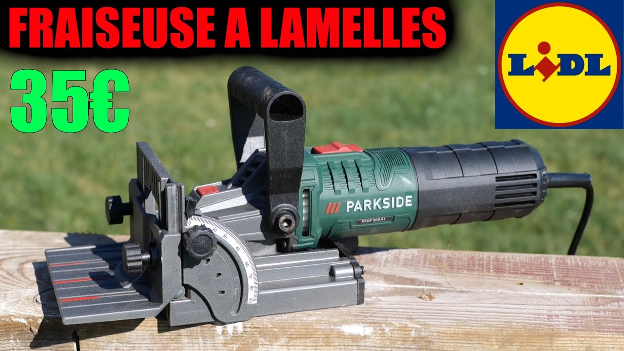LIDL biscuit jointer PARKSIDE PFDF 900 A1 Flachdübelfräse (subtitle)
