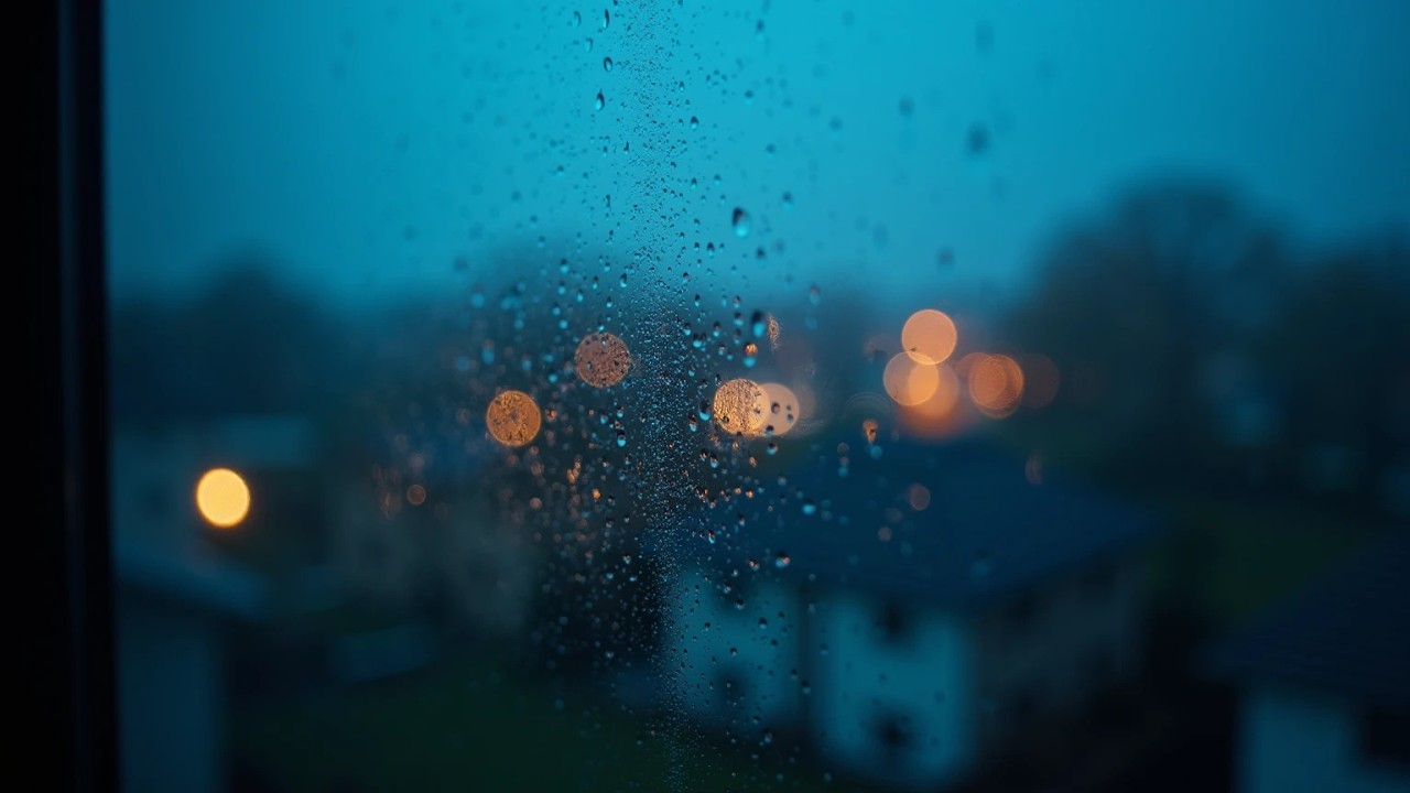 Rain Sounds on a Window | Calm Rainy Night Ambience | 2 Hours | No Talking ASMR