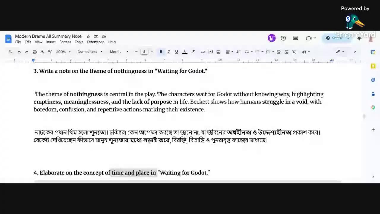 Waiting for Godot By Samuel Beckett | Waiting for Godot Part C Class