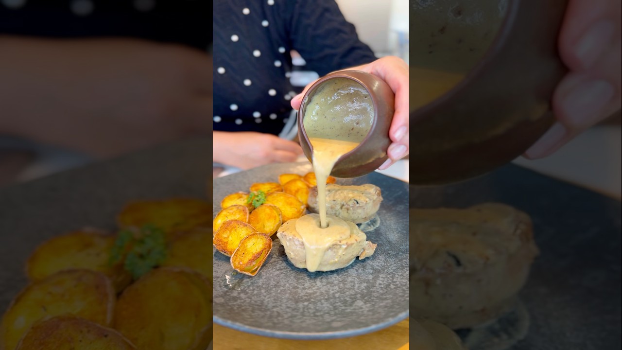 Prato de RESTAURANTE chique gastando pouco! Mignon SU&Iacute;NO ao molho de mostarda 🐷 #receita #receitas