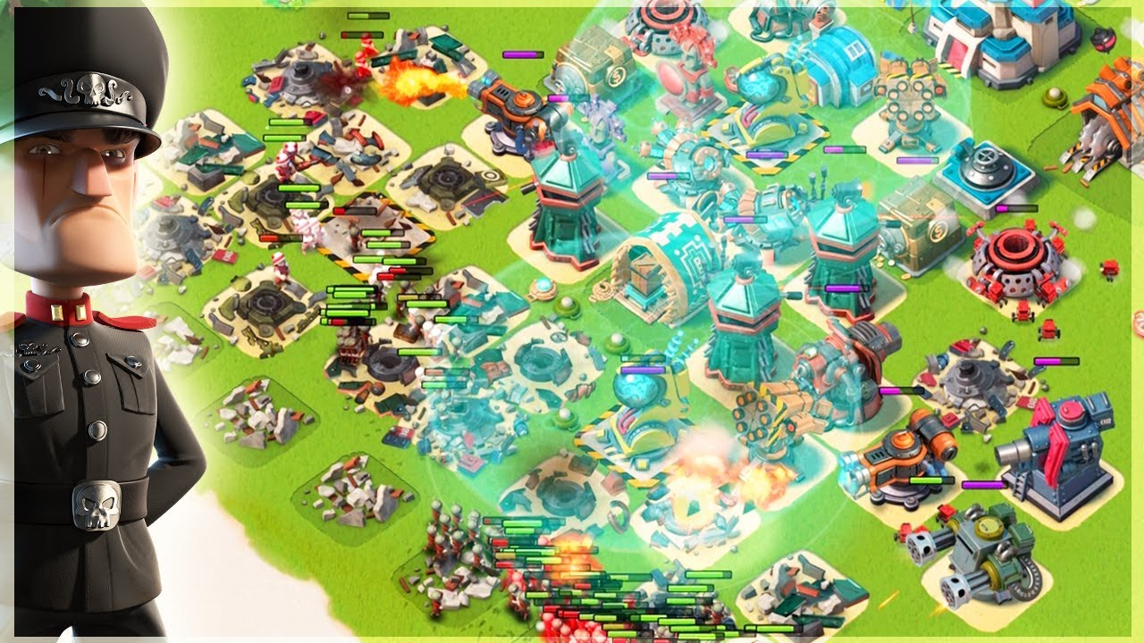 Boom Beach NEW Prototype Gameplay! 3 MAX Sky Shields vs Defending Hammerman!