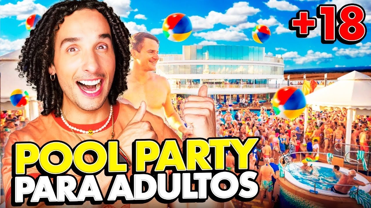 🥵Pool Party en CRUCERO para ADULTOS 🛳️🔞 Fiesta de ROJO