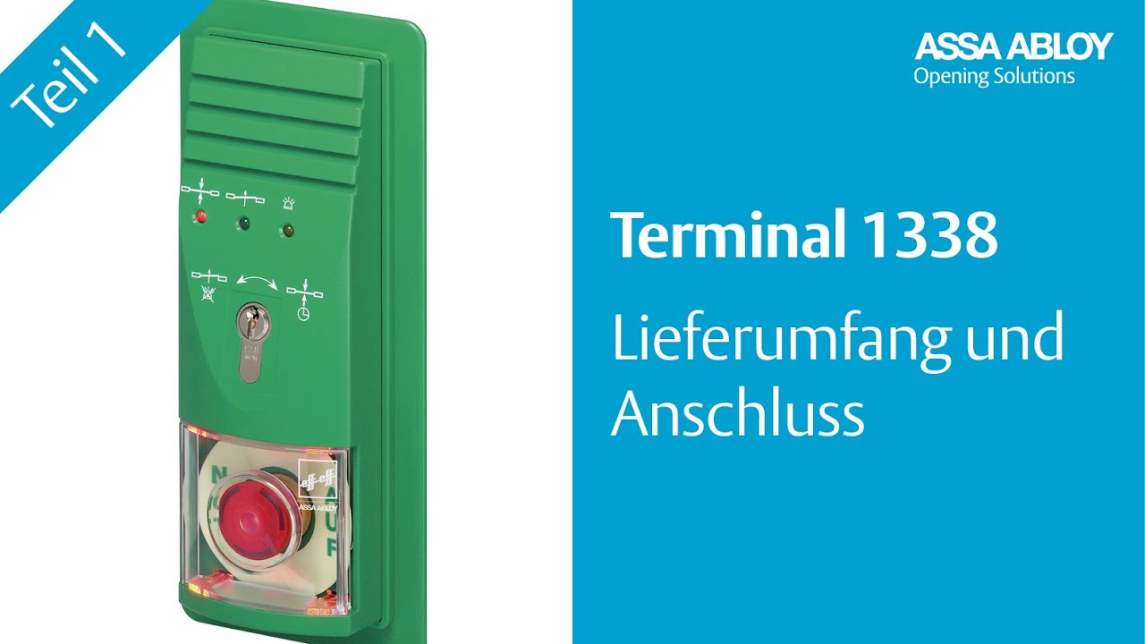 Terminal 1338: Lieferumfang und Anschluss