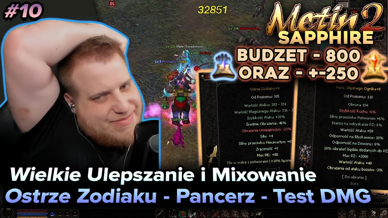 Sabal - Metin2 - Sapphire - Wielkie mixowanie i ulepszanie Zodiaka/Pancerza - Topowa Sura - Dzień 10
